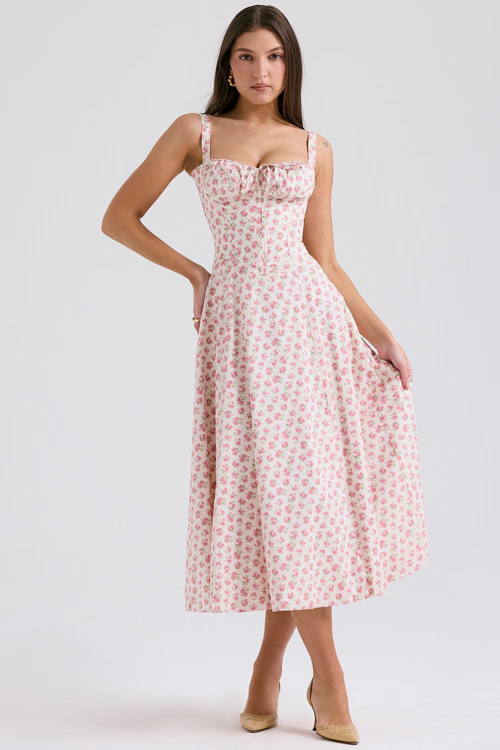🔥 House of CB® Carmen Dress – Ultra-Feminine Romance | Major Sale Now On!
